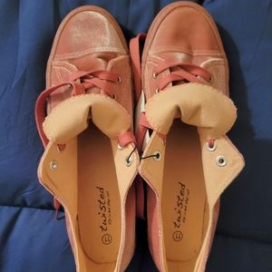 Brand New with Tags, Rose Gold, Twisted Velvet Sneakers, Women's, size 11